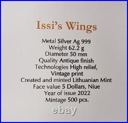 2022 Niue 2 oz Silver Antique Women Isis Wings Only 500 made! Issi 2022 Niue 2 oz Silver Antique Women Isis Wings Only 500 made! Issi