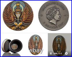 2022 Niue 2 oz Silver Antique Women Isis Wings Only 500 made! Issi