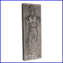 2022 Niue 3 oz. 999 Silver $10 Star Wars Han Solo in Carbonite Antiqued Coin Bar