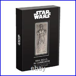 2022 Niue 3 oz. 999 Silver $10 Star Wars Han Solo in Carbonite Antiqued Coin Bar