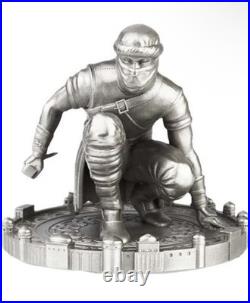 2022 Niue Assassins Nizaris 5oz Sterling 925 Silver Antiqued Statue Coin Amazing