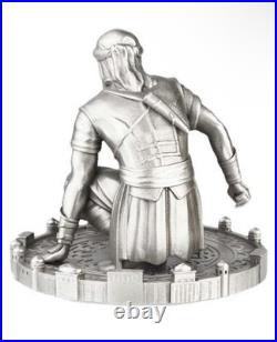 2022 Niue Assassins Nizaris 5oz Sterling 925 Silver Antiqued Statue Coin Amazing