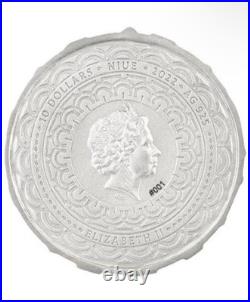2022 Niue Assassins Nizaris 5oz Sterling 925 Silver Antiqued Statue Coin Amazing