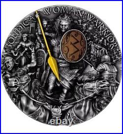 2022 Niue Boudica Woman Warrior 2 oz 999 Silver Antique Coin Mintage 500