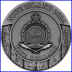 2022 Niue Boudica Woman Warrior 2 oz 999 Silver Antique Coin Mintage 500