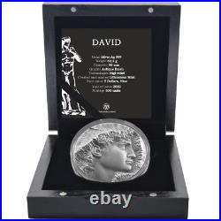 2022 Niue David 2oz Silver Antiqued Coin With Max Mintage of only 500