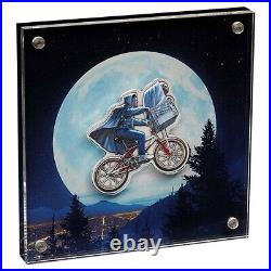 2022 Niue E. T. The Extra Terrestrial 40th Ann. 2oz Silver Bicycle Shaped Coin