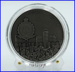 2022 Niue Hiroshima Human Tragedies Antique Finish Glow 2 Oz Silver Coin