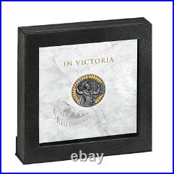 2022 Niue In Victoria High Relief 1 oz 999 Silver Antiqued $2 Guilded Coin OGP