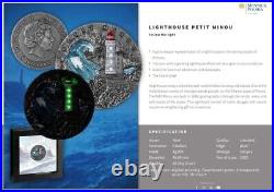 2022 Niue Lighthouse Petit Minou 2oz Silver Antiqued Colorized Coin Mintage 500