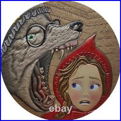 2022 Niue Little Red Riding Hood 1 oz Silver Coin Antiqued Fairy Tales