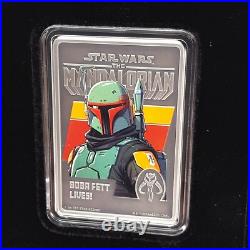 2022 Niue Mandalorian Boba Fett 1 oz Silver $2 Antique Poster Coin # 13 of 2000 2022 Niue Mandalorian Boba Fett 1 oz Silver $2 Antique Poster Coin # 13 of 2000