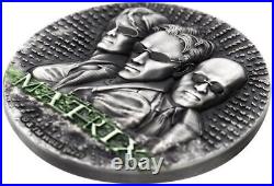 2022 Niue Matrix 2oz Silver High Relief Antiqued UV Printed Coin