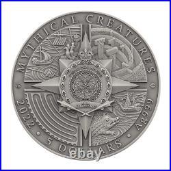 2022 Niue Mythical Creatures Sirens 2oz Silver Antiqued Coin