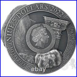 2022 Niue Mythology Sisyphus 2oz Silver Antiqued High Relief Coin Mintage of 500