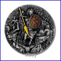 2022 Niue Woman Warriors Boudica 2oz Silver Antiqued Coin