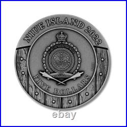 2022 Niue Woman Warriors Boudica 2oz Silver Antiqued Coin