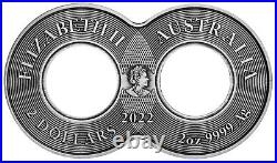 2022 Ouroboros 2 oz Antiqued Silver Coin Australia