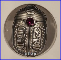 2022 Palau $5 Scarab Ramses II 0.999 Silver Antiqued NGC MS 70 Coin
