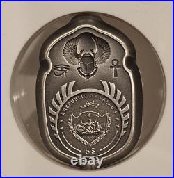 2022 Palau $5 Scarab Ramses II 0.999 Silver Antiqued NGC MS 70 Coin