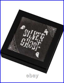 2022 Palau Silver Shapes Ghost 3D Antiqued 1 oz. 999 Silver Coin