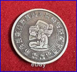 2022 Samoa Mayan Calendar 1 Oz Antiqued Silver 2 Tala Coin, Limited Availably