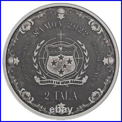 2022 Samoa Silver 1 oz Mermaid Antiqued Coin