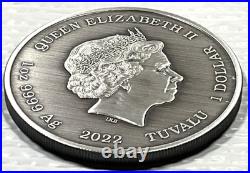 2022 Tuvalu 1 oz Silver Antiqued Gods of Olympus Aphrodite In Capsule Perth Mint