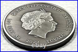 2022 Tuvalu 1 oz Silver Antiqued Gods of Olympus Aphrodite In Capsule Perth Mint