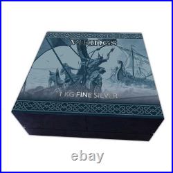 2023 1 Kilo Antique Samoa Silver Vikings Coin (Box, CoA) 2023 1 Kilo Antique Samoa Silver Vikings Coin (Box, CoA)