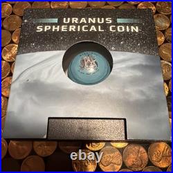 2023 1 oz $5 Barbados Uranus Antiqued Silver Spherical Coin