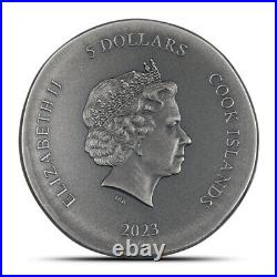 2023 1 oz Antique Cook Islands Silver Arethusa Coin (Ultra High Relief)