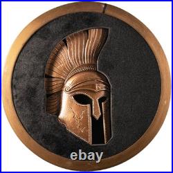 2023 10 oz Antique Solomon Islands Silver Trojan Helmet Shaped Coin (Box, CoA)