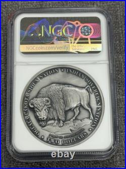 2023 $2 Onc Papa Bison Ultra High Relief MS70 NGC Oglala Lakota Sioux Nation 2023 $2 Onc Papa Bison Ultra High Relief MS70 NGC Oglala Lakota Sioux Nation