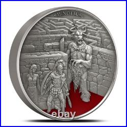 2023 2 oz Antique Niue Silver Mythical Creatures Minotaur Coin 2023 2 oz Antique Niue Silver Mythical Creatures Minotaur Coin