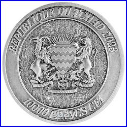 2023 2 oz Antique Republic of Chad Silver Rabbit from the Mountains Coin