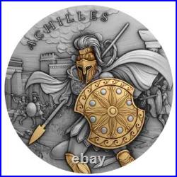 2023 2 oz Niue Legendary Warriors Achilles Gilded Antique Silver Coin 2023 2 oz Niue Legendary Warriors Achilles Gilded Antique Silver Coin