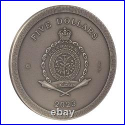 2023 2 oz Niue Pompeii Antiqued Silver Coin (Color)