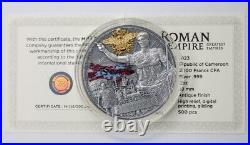 2023 2000 Francs Roman Empire 27BC-476AD Antique Finish 2 Oz Silver Coin DC-6933