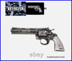 2023 2oz Chad S10KF Revolver High Relief Gilt MS70 Antiqued 1641 of 5000