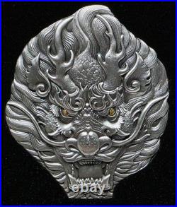 2023 2oz Silver Chad 10000 Francs Nine Sons Dragon King Coin Antiqued Box COA 2023 2oz Silver Chad 10000 Francs Nine Sons Dragon King Coin Antiqued Box COA