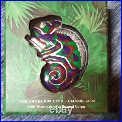 2023 3 oz Antique Barbados Silver Chameleon Coin 2023 3 oz Antique Barbados Silver Chameleon Coin