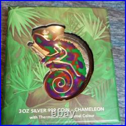 2023 3 oz Antique Barbados Silver Chameleon Coin 2023 3 oz Antique Barbados Silver Chameleon Coin