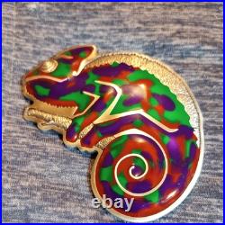 2023 3 oz Antique Barbados Silver Chameleon Coin 2023 3 oz Antique Barbados Silver Chameleon Coin