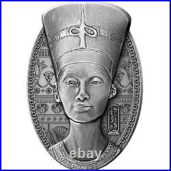 2023 3 oz Antique Djibouti Silver Nefertiti Coin (Box + CoA)