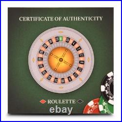 2023 3 oz Antique Niue Silver Spinning Roulette Wheel Coin (Box + CoA)