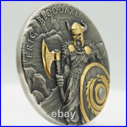 2023 $5 Niue Eric Bloodaxe 2 oz High Relief Silver Antiqued and Gold Gilded NGCX