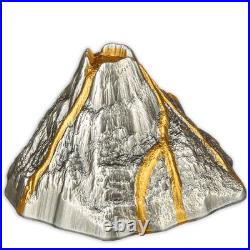 2023 5 oz Antique Vanuatu Silver Volcano Coin (Box, CoA)