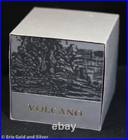 2023 $50 Vatu 5 oz 3D Antique Silver Vanuatu Volcano Coin in OGP