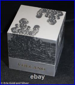 2023 $50 Vatu 5 oz 3D Antique Silver Vanuatu Volcano Coin in OGP